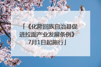 《化隆回族自治县促进拉面产业发展条例》7月1日起施行