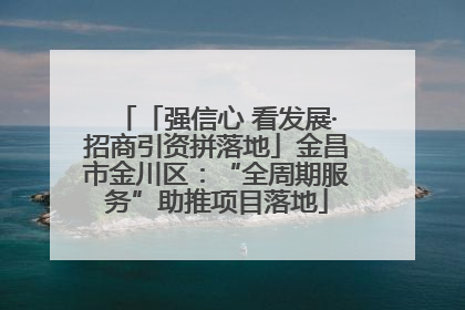 「强信心 看发展·招商引资拼落地」金昌市金川区：“全周期服务”助推项目落地