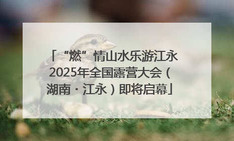 “燃”情山水乐游江永 2025年全国露营大会（湖南・江永）即将启幕
