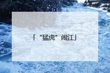 “猛虎”闹江