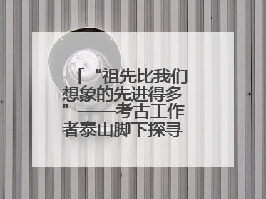 “祖先比我们想象的先进得多”——考古工作者泰山脚下探寻中华文明起源