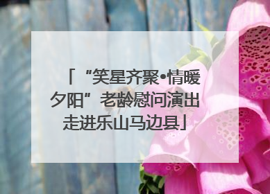 “笑星齐聚•情暖夕阳”老龄慰问演出走进乐山马边县