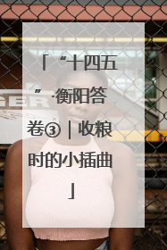 “十四五”·衡阳答卷③｜收粮时的小插曲