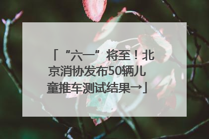 “六一”将至！北京消协发布50辆儿童推车测试结果→