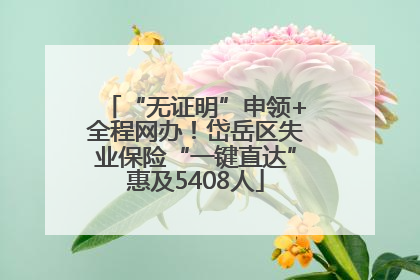 “无证明”申领+全程网办！岱岳区失业保险“一键直达”惠及5408人
