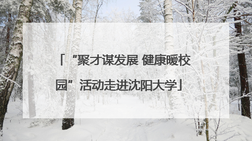 “聚才谋发展 健康暖校园”活动走进沈阳大学