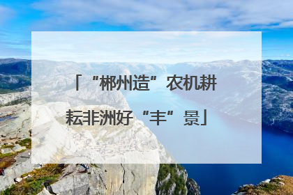 “郴州造”农机耕耘非洲好“丰”景