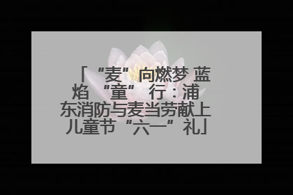“麦”向燃梦 蓝焰 “童” 行：浦东消防与麦当劳献上儿童节“六一”礼