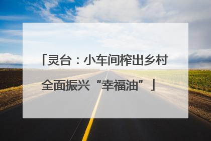 灵台：小车间榨出乡村全面振兴“幸福油”