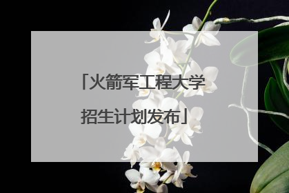 火箭军工程大学招生计划发布