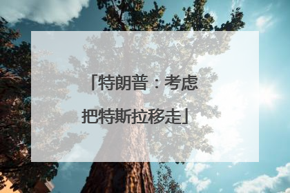 特朗普：考虑把特斯拉移走