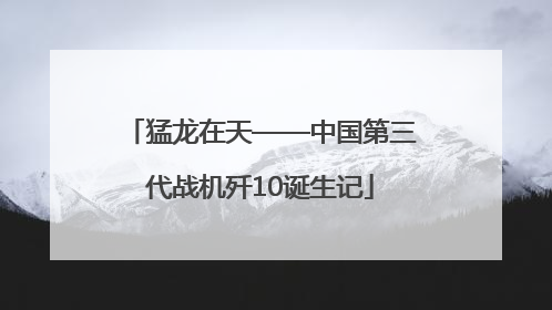 猛龙在天——中国第三代战机歼10诞生记