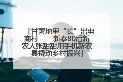 甘薯地里“长”出电商村——新泰80后新农人张甜甜用手机新农具撬动乡村振兴