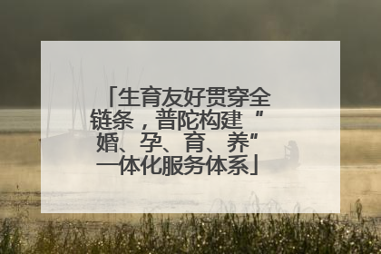 生育友好贯穿全链条，普陀构建“婚、孕、育、养”一体化服务体系