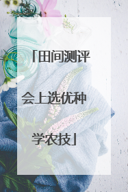 田间测评会上选优种学农技