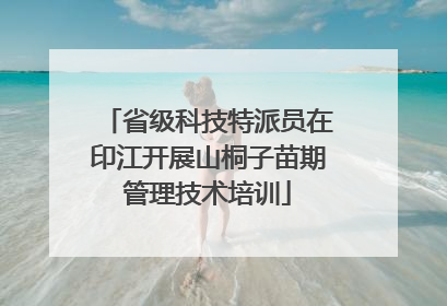 省级科技特派员在印江开展山桐子苗期管理技术培训