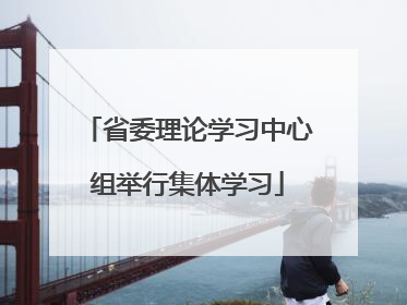 省委理论学习中心组举行集体学习