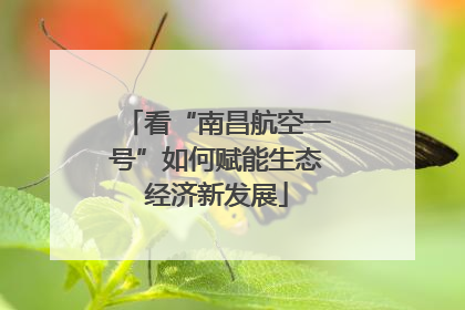 看“南昌航空一号”如何赋能生态经济新发展