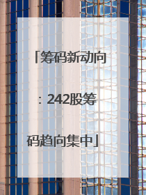 筹码新动向：242股筹码趋向集中