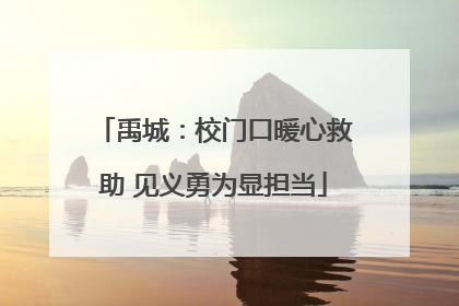 禹城：校门口暖心救助 见义勇为显担当