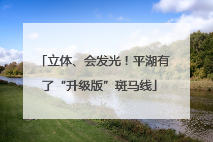 立体、会发光！平湖有了“升级版”斑马线