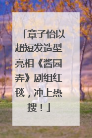 章子怡以超短发造型亮相《酱园弄》剧组红毯，冲上热搜！
