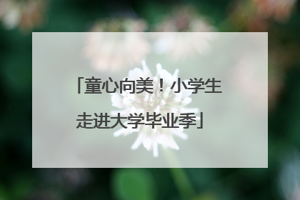 童心向美！小学生走进大学毕业季