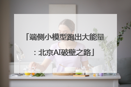 端侧小模型跑出大能量：北京AI破壁之路