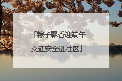 粽子飘香迎端午 交通安全进社区