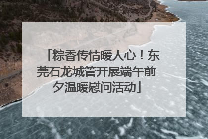 粽香传情暖人心！东莞石龙城管开展端午前夕温暖慰问活动
