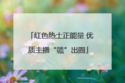红色热土正能量 优质主播“赣”出圈