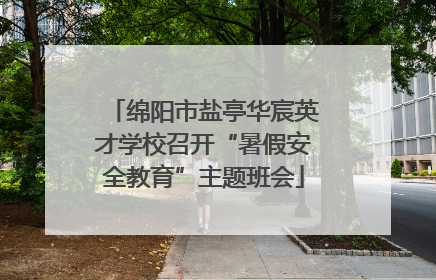 绵阳市盐亭华宸英才学校召开“暑假安全教育”主题班会