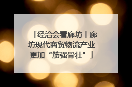 经洽会看廊坊丨廊坊现代商贸物流产业更加“筋强骨壮”