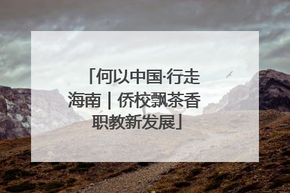 何以中国·行走海南｜侨校飘茶香 职教新发展