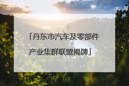 丹东市汽车及零部件产业集群联盟揭牌