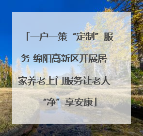 一户一策“定制”服务 绵阳高新区开展居家养老上门服务让老人“净”享安康