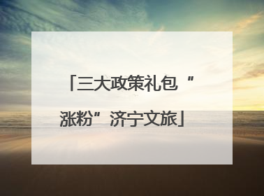 三大政策礼包“涨粉”济宁文旅