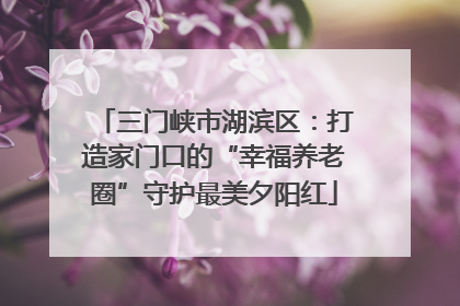 三门峡市湖滨区：打造家门口的“幸福养老圈”守护最美夕阳红