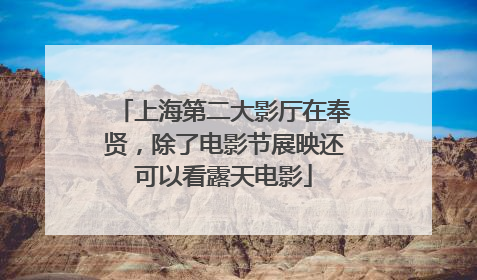上海第二大影厅在奉贤，除了电影节展映还可以看露天电影