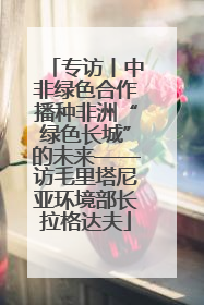 专访丨中非绿色合作播种非洲“绿色长城”的未来——访毛里塔尼亚环境部长拉格达夫
