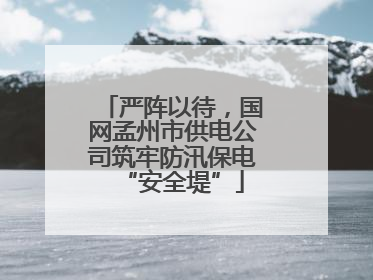 严阵以待，国网孟州市供电公司筑牢防汛保电“安全堤”