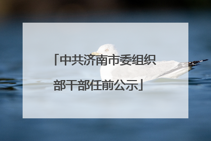 中共济南市委组织部干部任前公示