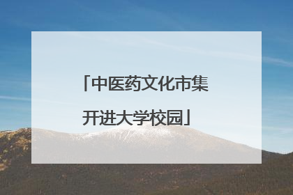 中医药文化市集开进大学校园