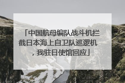 中国航母编队战斗机拦截日本海上自卫队巡逻机，我驻日使馆回应