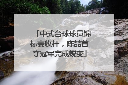 中式台球球员锦标赛收杆，陈喆首夺冠军完成蜕变