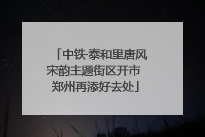 中铁·泰和里唐风宋韵主题街区开市 郑州再添好去处
