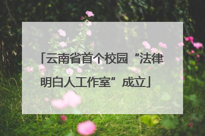 云南省首个校园“法律明白人工作室”成立