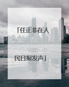 任正非在人民日报发声