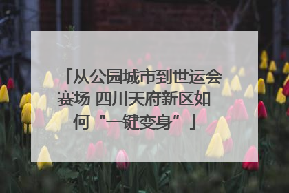 从公园城市到世运会赛场 四川天府新区如何“一键变身”