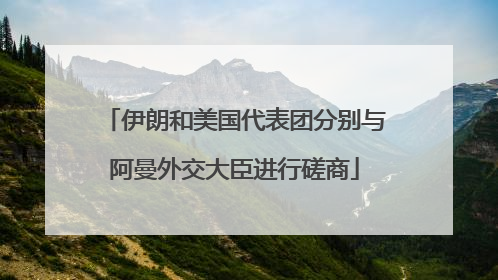 伊朗和美国代表团分别与阿曼外交大臣进行磋商